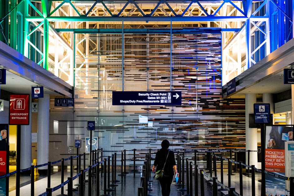 Contrôle passager au poste d'inspection filtrage