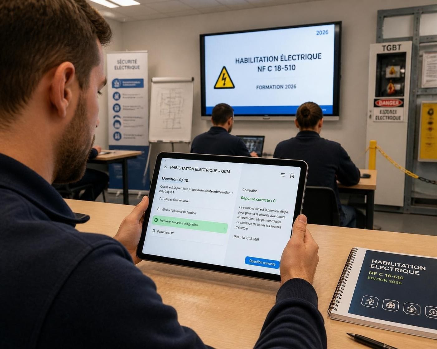 préparez-vous efficacement au test d'habilitation électrique 2026 avec notre corrigé complet en modèle pdf. entraînez-vous dès maintenant pour réussir votre examen.